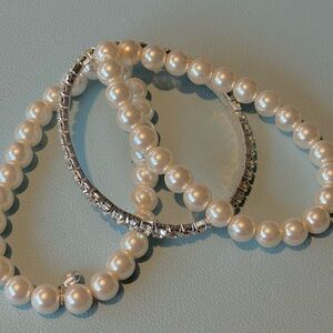 Classic Pearl and Silver Bracelet by [Brand]
